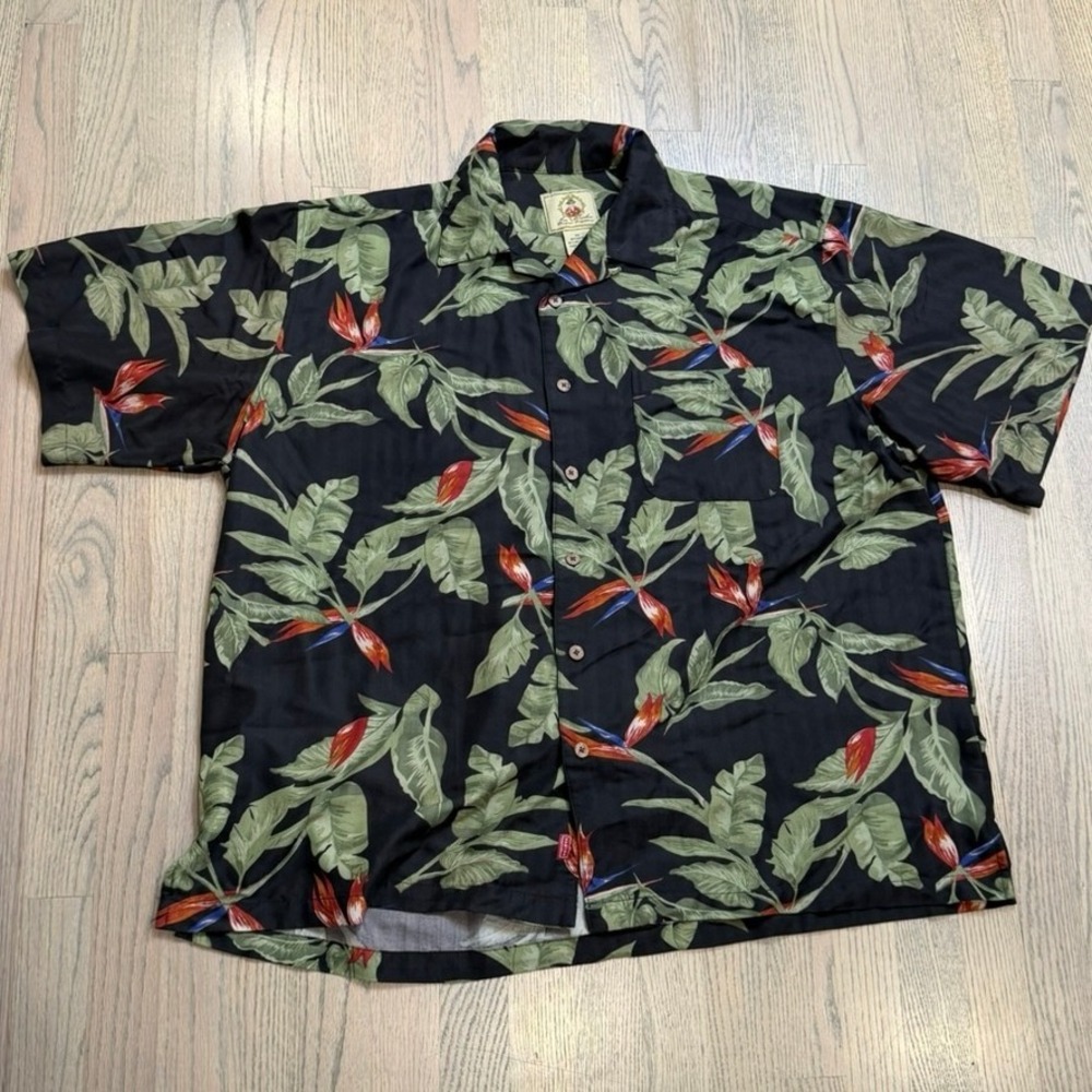 Vtg Joe Marlin Original Outfitters Men's 3XL Bird of Paradise Hawaiian Shirt